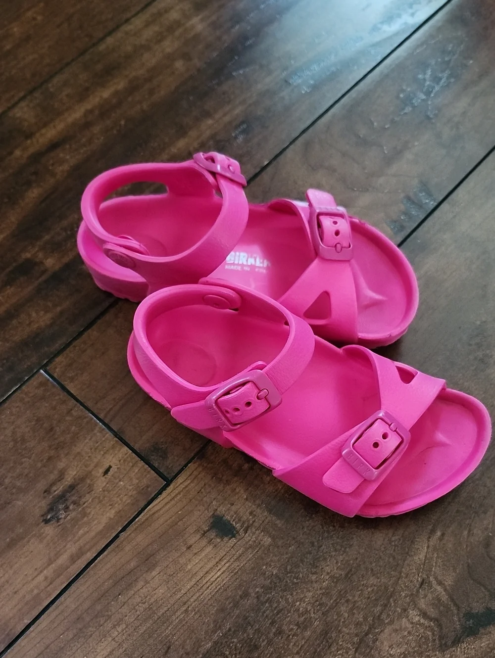 Birkenstock Girls EU SIZE 25  Narrow Kids Pink EVA Sandals (Fit My Child @ Sz 9)